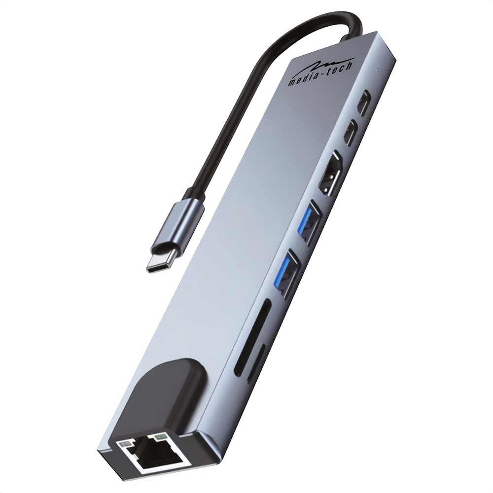 Media-Tech MT5046 8in1 USB-C LAN HUB