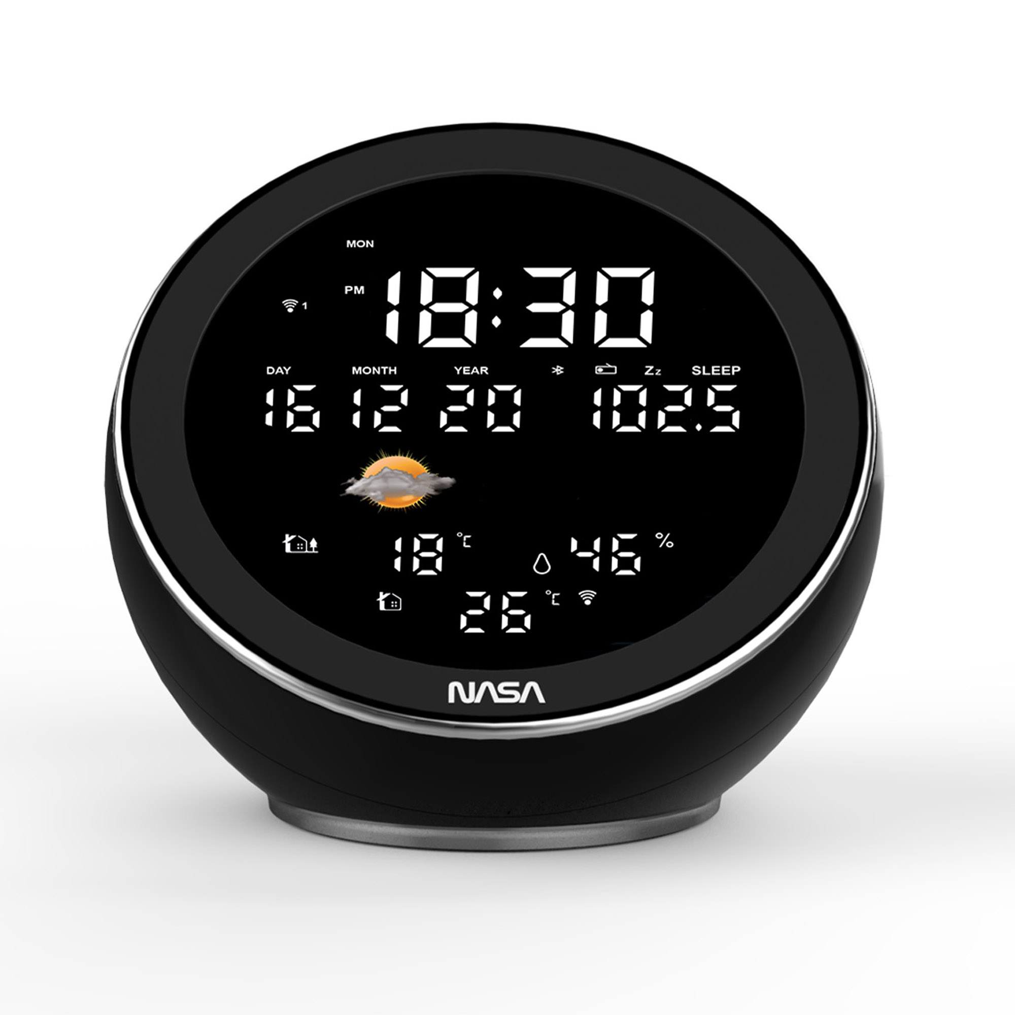 Nasa WSP1500 black Weather Station/Speaker BT
