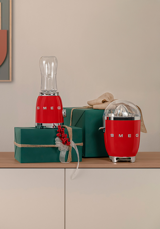 SMEG GLASS BLENDER 50`STYLE RED PBF01RDEU