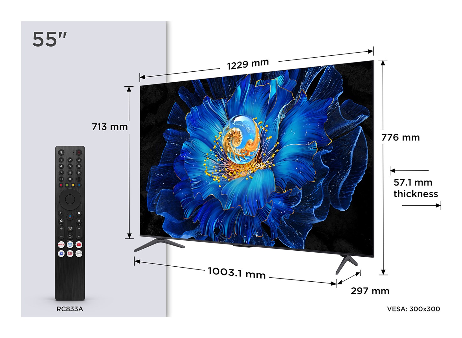 TCL C69KS 55C69KS TV 139.7