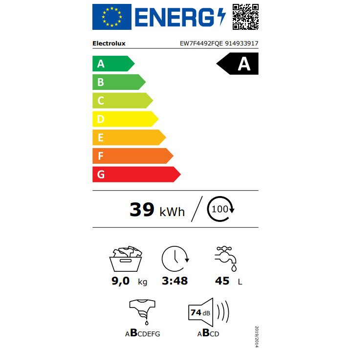 Veļas mašīna ELECTROLUX EW7F4492FQE | EW7F4492FQE