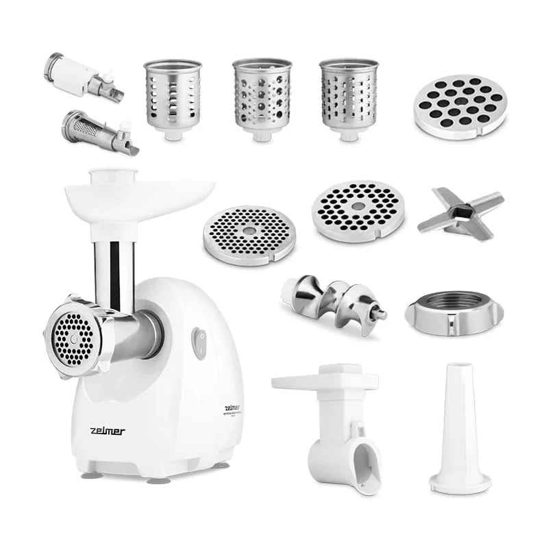 Zelmer ZMM4055B Meat Mincer, White/Steel |